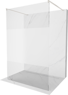 Mexen Kioto freistehende Duschwand 120 x 200 cm, transparent/matt 8 mm, gebürsteter Nickel - 800-120-002-97-35