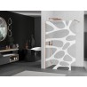 Mexen Kioto Duschwand Walk-in 80 x 200 cm, weiße Welle 8 mm, gebürstetes Kupfer - 800-080-101-65-97