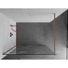 Mexen Kioto Duschwand Walk-in 80 x 200 cm, weiße Welle 8 mm, gebürstetes Kupfer - 800-080-101-65-97