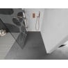 Mexen Kioto Duschwand Walk-in 100 x 200 cm, weiße Welle 8 mm, gebürstetes Kupfer - 800-100-101-65-97