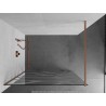 Mexen Kioto Duschwand Walk-in 110 x 200 cm, weiße Welle 8 mm, gebürstetes Kupfer - 800-110-101-65-97