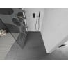 Mexen Kioto Duschwand Walk-in 80 x 200 cm, weiße Welle 8 mm, gebürstetes Gun Gray - 800-080-101-66-97