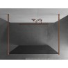 Mexen Kioto freistehende Duschwand 120 x 200 cm, Graphit 8 mm, gebürstetes Kupfer - 800-120-002-65-40