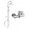 Mexen Kama Erik Aufputz-Duschset mit Regenbrause und Duscharmatur, Chrom - 72540205-00