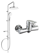 Mexen Kama Erik Aufputz-Duschset mit Regenbrause und Duscharmatur, Chrom - 72540205-00