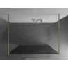 Mexen Kioto freistehende Duschwand 130 x 200 cm, Graphit 8 mm, gebürsteter Nickel - 800-130-002-97-40