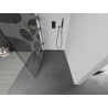 Mexen Kioto Duschwand Walk-in 140 x 200 cm, weiße Welle 8 mm, gebürstet Gun Gray - 800-140-101-66-97