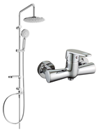 Mexen Kama Carl Aufputz-Duschset mit Regenbrause und Duscharmatur, Chrom - 72540240-00