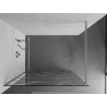 Mexen Kioto Duschwand Walk-in 100 x 200 cm, weiße Welle 8 mm, gebürsteter Nickel - 800-100-101-97-97