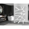 Mexen Kioto Duschwand Walk-in 110 x 200 cm, weiße Welle 8 mm, gebürsteter Nickel - 800-110-101-97-97