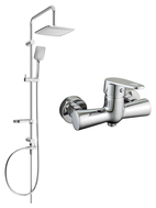 Mexen Kama Sven Aufputz-Duschset mit Regenbrause und Duscharmatur, Chrom - 72540262-00
