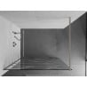 Mexen Kioto Duschwand Walk-in 130 x 200 cm, weiße Welle 8 mm, gebürsteter Nickel - 800-130-101-97-97