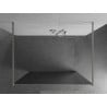 Mexen Kioto freistehende Duschwand 140 x 200 cm, Spiegel 8 mm, gebürsteter Nickel - 800-140-002-97-50