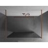 Mexen Kioto freistehende Duschwand 100 x 200 cm, Spiegel 8 mm, gebürstetes Kupfer - 800-100-002-65-50