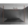 Mexen Kioto freistehende Duschwand 140 x 200 cm, Spiegel 8 mm, gebürstetes Kupfer - 800-140-002-65-50