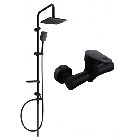 Mexen Kama Sven Aufputz-Duschset mit Regendusche und Duscharmatur, schwarz - 72540262-70