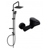 Mexen Kama Sven Aufputz-Duschset mit Regendusche und Duscharmatur, schwarz - 72540262-70
