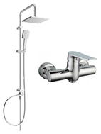 Mexen Pecos Tord Aufputz-Duschset mit Regendusche und Duscharmatur, Chrom - 72740200-00