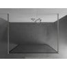 Mexen Kioto freistehende Duschwand 110 x 200 cm, schwarzer Rahmen 8 mm, gebürsteter Nickel - 800-110-002-97-70
