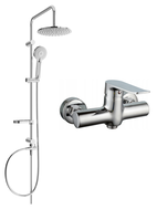 Mexen Pecos Carl Aufputz-Duschset mit Regendusche und Duscharmatur, Chrom - 72740240-00