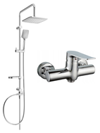 Mexen Pecos Sven Duschset zur Aufputzmontage mit Regendusche und Duscharmatur, Chrom - 72740262-00