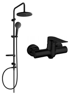 Mexen Pecos Erik Überputz-Duschset mit Regendusche und Duscharmatur, schwarz - 72740205-70