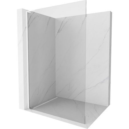 Mexen Kioto L Duschwand Walk-in 65 x 200 cm, transparent, weiß - 800-065-103-20-00