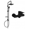 Mexen Pecos Sven Aufputz-Duschset mit Regendusche und Duscharmatur, schwarz - 72740262-70