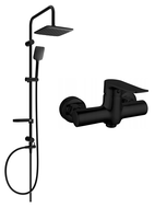 Mexen Pecos Sven Aufputz-Duschset mit Regendusche und Duscharmatur, schwarz - 72740262-70