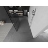 Mexen Kioto freistehende Duschwand 120 x 200 cm, schwarzes Gitter 8 mm, gebürstetes Nickel - 800-120-002-97-77