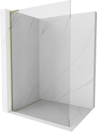 Mexen Kioto L Duschwand Walk-in 65 x 200 cm, transparent, gold - 800-065-103-50-00
