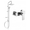 Mexen Cetus Sven Aufputz-Duschset mit Regendusche und Duscharmatur, Chrom - 744340262-00