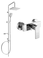 Mexen Cetus Sven Aufputz-Duschset mit Regendusche und Duscharmatur, Chrom - 744340262-00