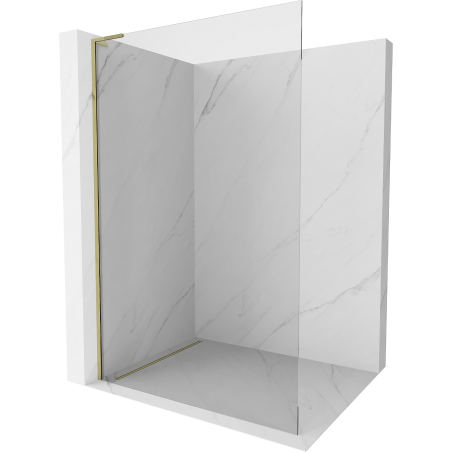 Mexen Kioto L Duschwand Walk-in 110 x 200 cm, transparent, gold - 800-110-103-50-00