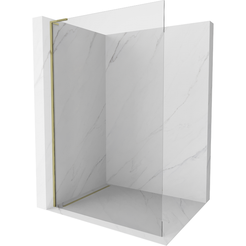 Mexen Kioto L Duschwand Walk-in 120 x 200 cm, transparent, gold - 800-120-103-50-00