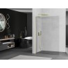 Mexen Kioto L Duschwand Walk-in 60 x 200 cm, transparent, gold gebürstet - 800-060-103-55-00