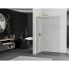 Mexen Kioto L Duschwand Walk-in 85 x 200 cm, transparent, gebürstetes Gold - 800-085-103-55-00