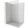Mexen Kioto L Duschwand Walk-in 95 x 200 cm, transparent, Gold gebürstet - 800-095-103-55-00