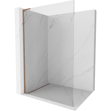 Mexen Kioto L Duschwand Walk-in 65 x 200 cm, transparent, Roségold - 800-065-103-60-00