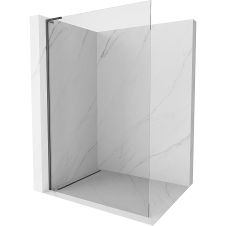 Mexen Kioto L Duschwand Walk-in 65 x 200 cm, transparent, gebürstet Gewehrgrau - 800-065-103-66-00