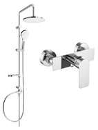 Mexen Alfa Erik Aufputz-Duschset mit Regendusche und Duscharmatur, Chrom - 745740205-00