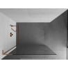 Mexen Kioto L Duschwand Walk-in 60 x 200 cm, transparent, gebürstetes Kupfer - 800-060-103-65-00