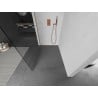 Mexen Kioto L Duschwand Walk-in 80 x 200 cm, transparent, gebürstetes Kupfer - 800-080-103-65-00