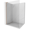 Mexen Kioto L Duschwand Walk-in 100 x 200 cm, transparent, gebürstetes Kupfer - 800-100-103-65-00