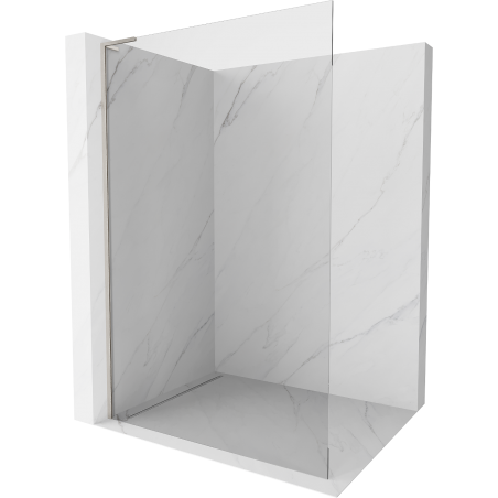 Mexen Kioto L Duschwand Walk-in 60 x 200 cm, transparent, gebürsteter Nickel - 800-060-103-97-00