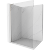 Mexen Kioto L Duschwand Walk-in 60 x 200 cm, transparent, gebürsteter Nickel - 800-060-103-97-00