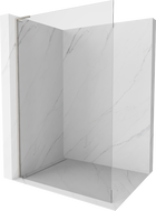 Mexen Kioto L Duschwand Walk-in 100 x 200 cm, transparent, gebürsteter Nickel - 800-100-103-97-00