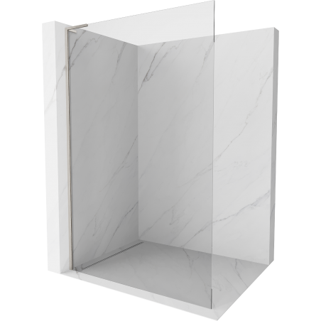Mexen Kioto L Duschwand Walk-in 115 x 200 cm, transparent, gebürsteter Nickel - 800-115-103-97-00