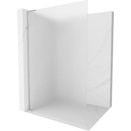 Mexen Kioto L Duschwand Walk-in 70 x 200 cm, Milchglas, Chrom - 800-070-103-01-30