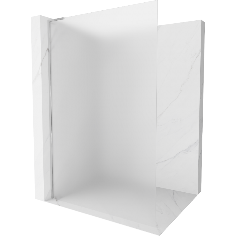 Mexen Kioto L Duschwand Walk-in 100 x 200 cm, gefrostet, Chrom - 800-100-103-01-30